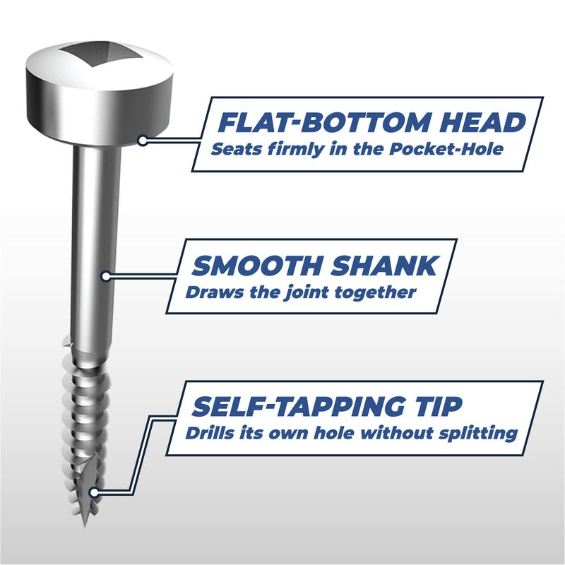 Kreg SPS-C1-500 Zinc Pocket Screws, 1-Inch, #7 Coarse Thread, Pan Head (500 Count) - Image 4